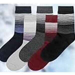 Men's Patterned Crew Dress Socks - 5 Pairs - Size 10-13